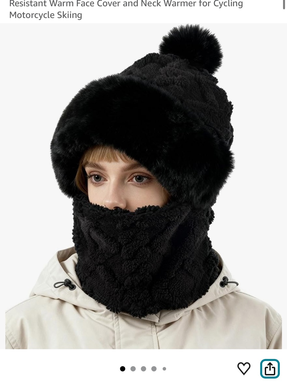 NEW Black Fleece Balaclava Ski Mask Face & Neck Warmer